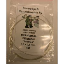 925Hopea Filigraani n.1,5x0,5mm (1,45x0,45)