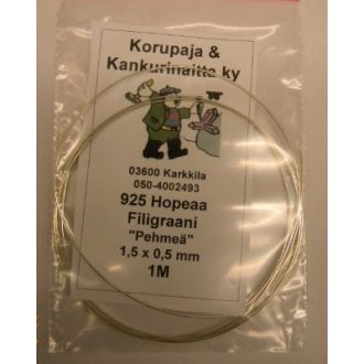 925Hopea Filigraani  n.1,5x0,5mm (1,45x0,45)